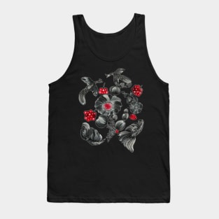 Magic birds and flowers. Petrykivka Painting. Tank Top